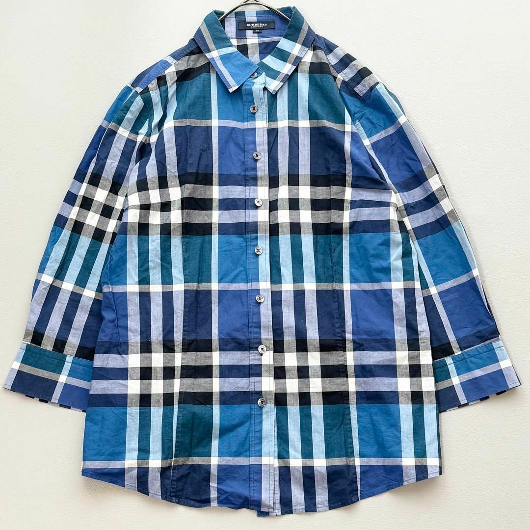 BURBERRY - Burberry london メガチェック シャツ 7分袖 40 BURBERRY - Burberry london メガチェック シャツ 7分袖 40