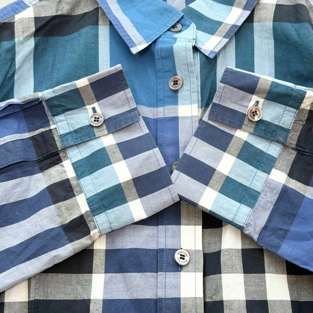 BURBERRY - Burberry london メガチェック シャツ 7分袖 40 BURBERRY - Burberry london メガチェック シャツ 7分袖 40