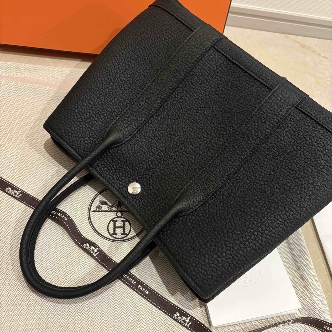 HERMES - 新品未使用 エルメス ガーデンパーティtpm 30 黒 HERMES - 新品未使用 エルメス ガーデンパーティtpm 30 黒