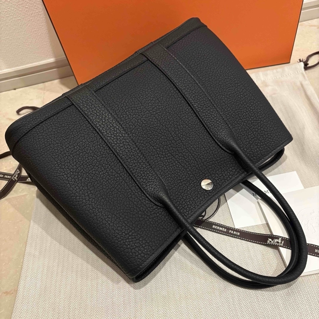 HERMES - 新品未使用 エルメス ガーデンパーティtpm 30 黒 HERMES - 新品未使用 エルメス ガーデンパーティtpm 30 黒