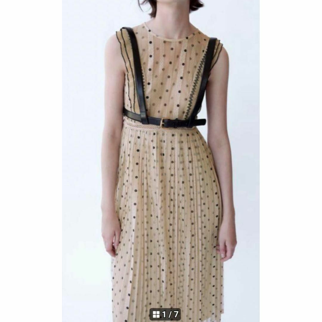 ZARA - ザラ ZARA シースルードットワンピース ベージュ系 ZARA - ザラ ZARA シースルードットワンピース ベージュ系