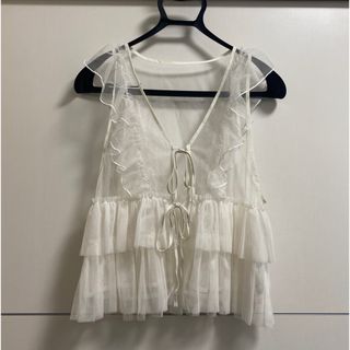 JEANASIS - チュールフリルベストの通販 by Sab's shop JEANASIS - チュールフリルベストの通販 by Sab's shop