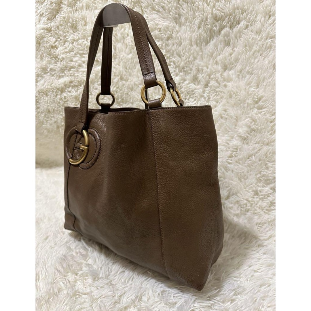 GUCCI - 大容量 レア オールド グッチ GG 金具 オール レザー GUCCI - 大容量 レア オールド グッチ GG 金具 オール レザー