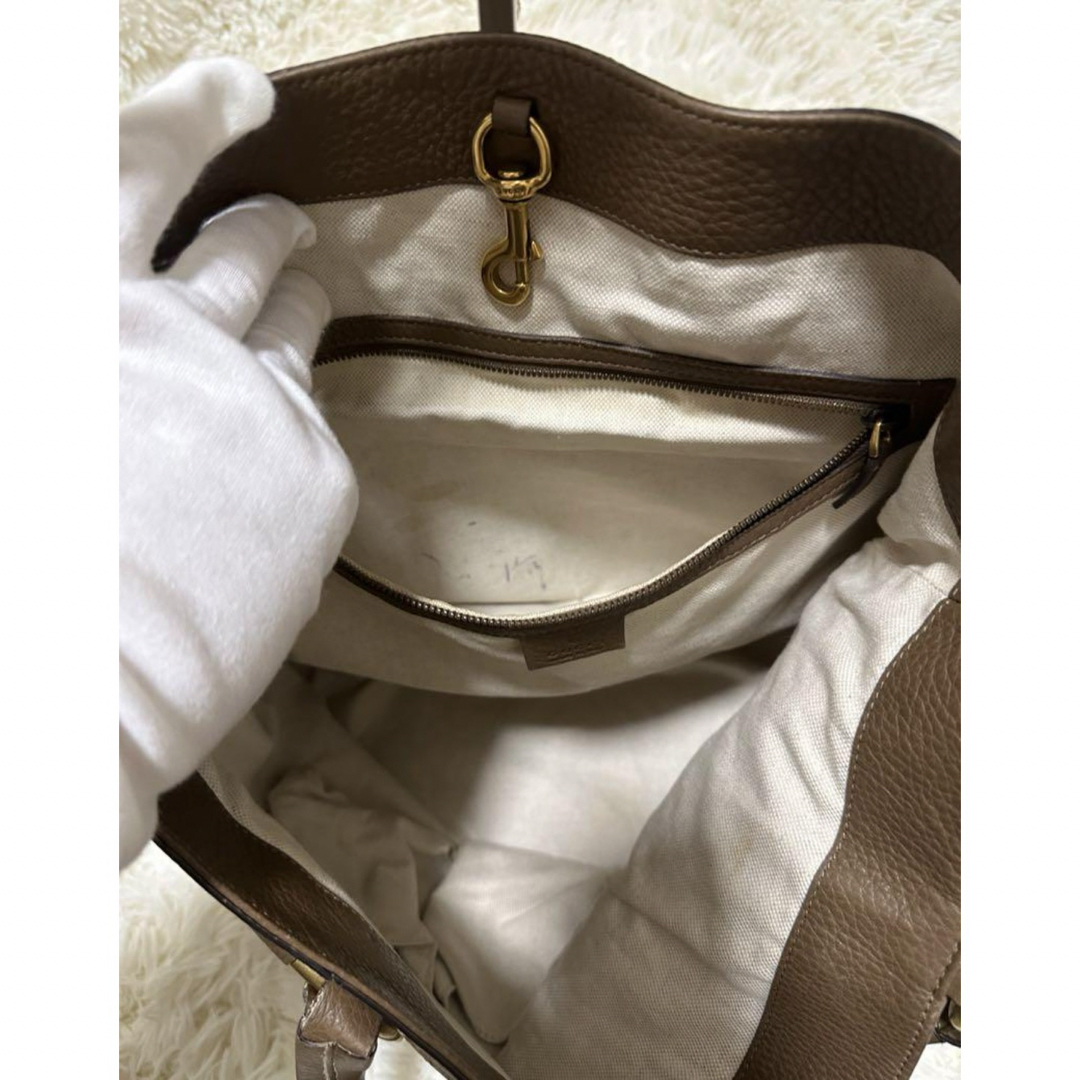 GUCCI - 大容量 レア オールド グッチ GG 金具 オール レザー GUCCI - 大容量 レア オールド グッチ GG 金具 オール レザー