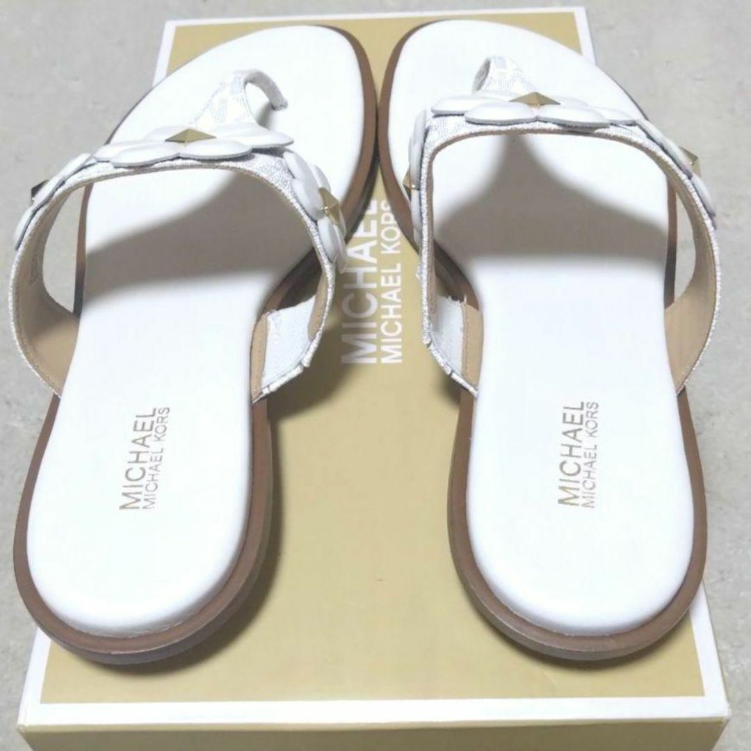 MICHAEL KORS - 極美品マイケルコースサンダル レディース 白 MICHAEL KORS - 極美品マイケルコースサンダル レディース 白