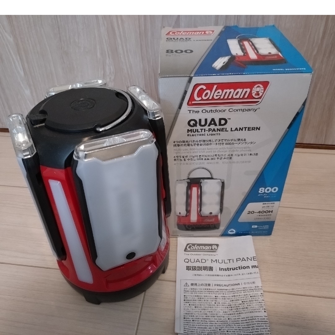 Coleman - コールマン クアッド マルチパネル ランタン LED の Coleman - コールマン クアッド マルチパネル ランタン LED の