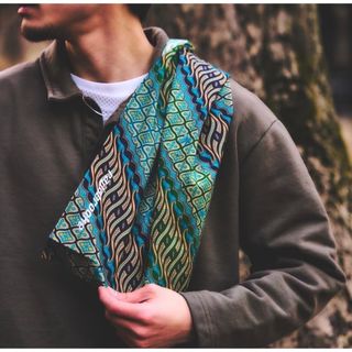 RRL ダブルアールエル バンダナスライダー シルバー スカーフ RRL ダブルアールエル バンダナスライダー シルバー スカーフ
