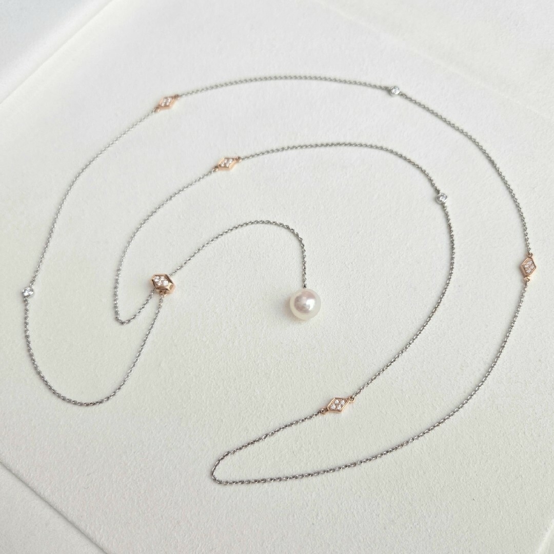 MIKIMOTO - 美品✨ミキモト ステーション ネックレス パール Y字 MIKIMOTO - 美品✨ミキモト ステーション ネックレス パール Y字