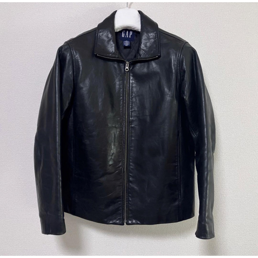 90s OLD GAP BLACK Leather Jacketの通販 by マイケル's shop 90s OLD GAP BLACK Leather Jacketの通販 by マイケル's shop