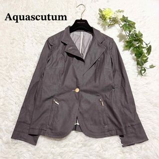 AQUA SCUTUM - 希少 シルク Aquascutum テーラード ジャケット AQUA SCUTUM - 希少 シルク Aquascutum テーラード ジャケット
