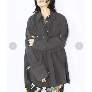 S Max Mara - マックスマーラ コットンモスリン ブラウス グレー S Max Mara - マックスマーラ コットンモスリン ブラウス グレー