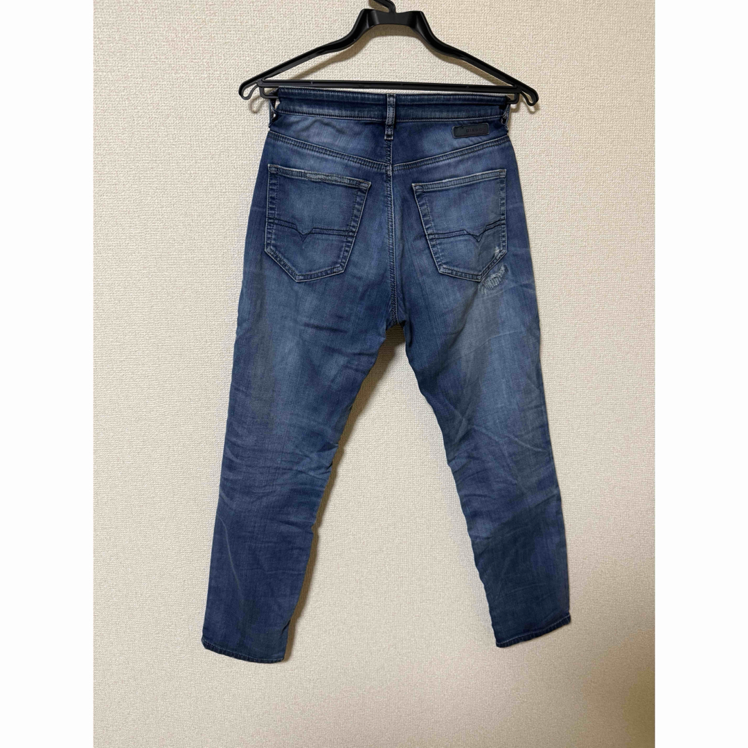 DIESEL - DIESEL ダメージ加工 ダークブルーデニムパンツの通販 DIESEL - DIESEL ダメージ加工 ダークブルーデニムパンツの通販