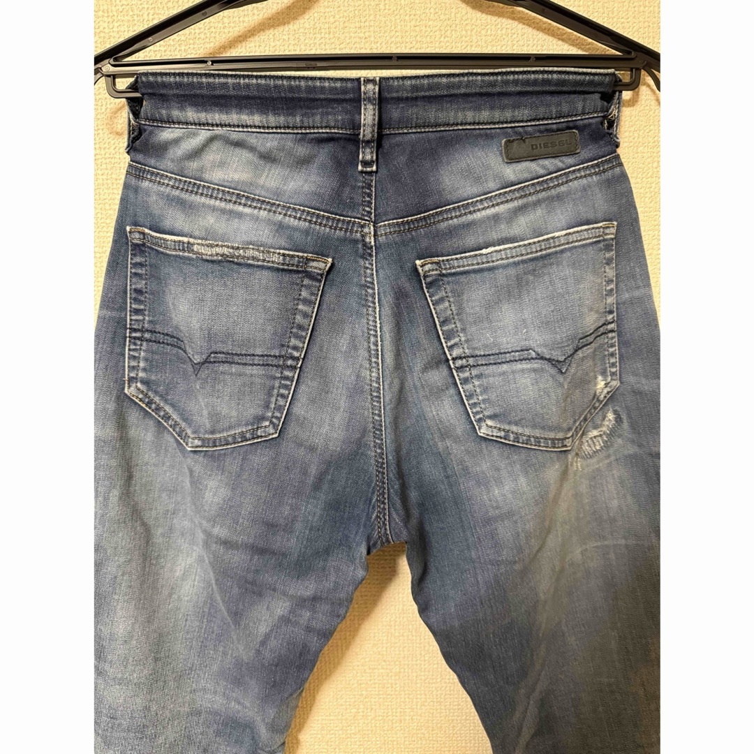 DIESEL - DIESEL ダメージ加工 ダークブルーデニムパンツの通販 DIESEL - DIESEL ダメージ加工 ダークブルーデニムパンツの通販