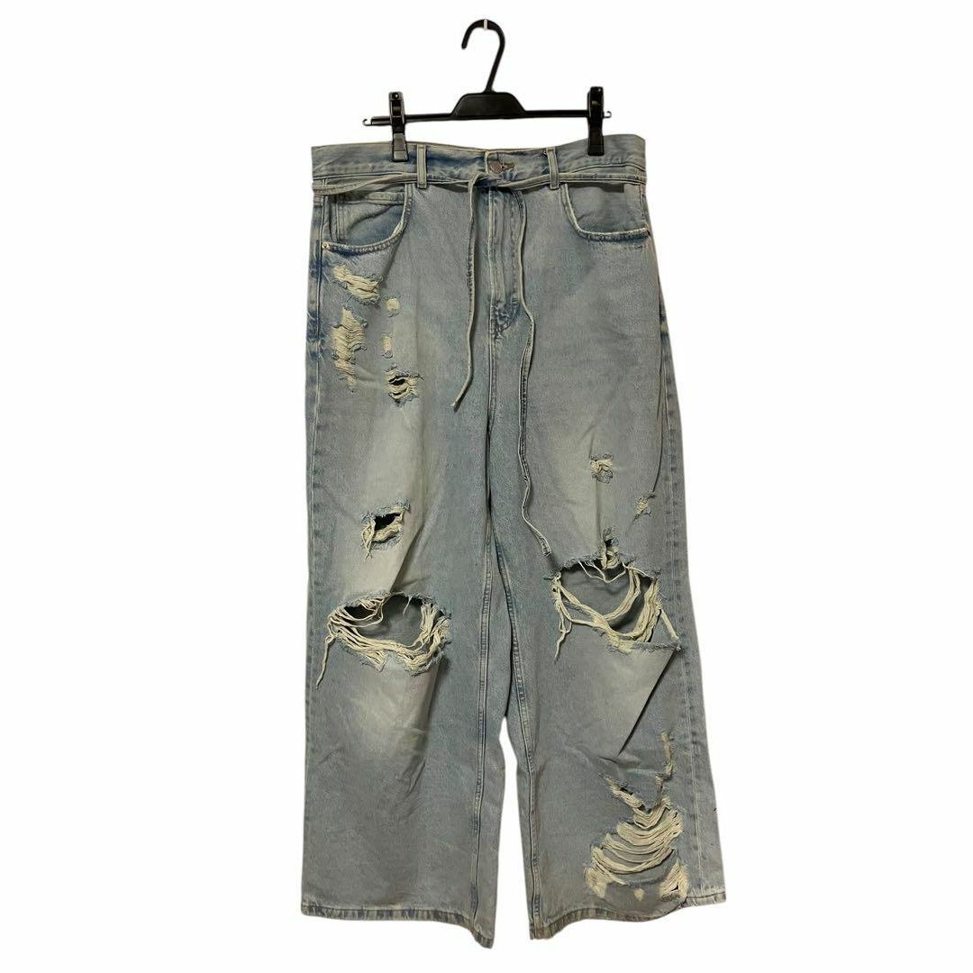 ZARA - ○中古 ZARA ダメージスーパーバギーデニム ブルー JP32 ZARA - ○中古 ZARA ダメージスーパーバギーデニム ブルー JP32