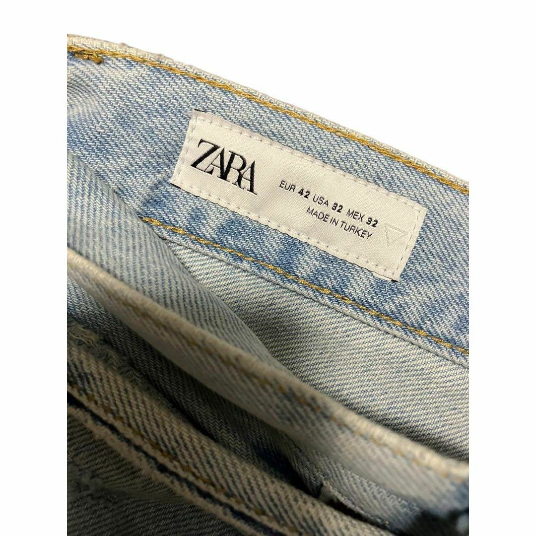 ZARA - ○中古 ZARA ダメージスーパーバギーデニム ブルー JP32 ZARA - ○中古 ZARA ダメージスーパーバギーデニム ブルー JP32