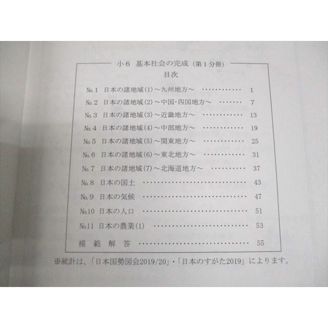 希学園 小6 社会 オリジナルテキスト 基本社会の完成 第1〜3分冊