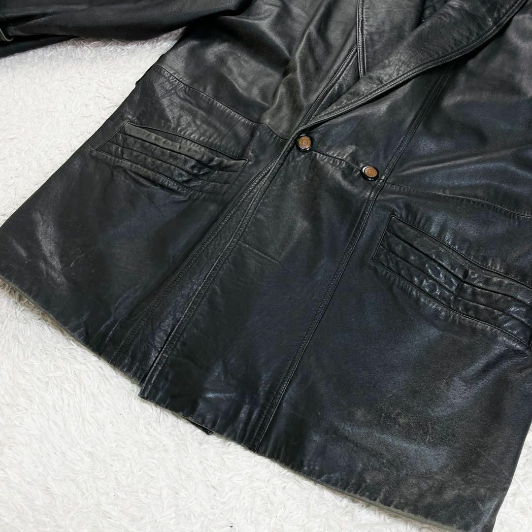 激安単価で Pierre Cardin メンズ L 黒 レザージャケット ピエールカルダン ジャケット・アウター