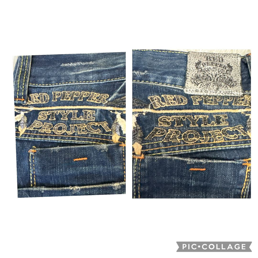 REDPEPPER - REDPEPPER レッドペッパー デニム ジーンズ 刺繍 REDPEPPER - REDPEPPER レッドペッパー デニム ジーンズ 刺繍