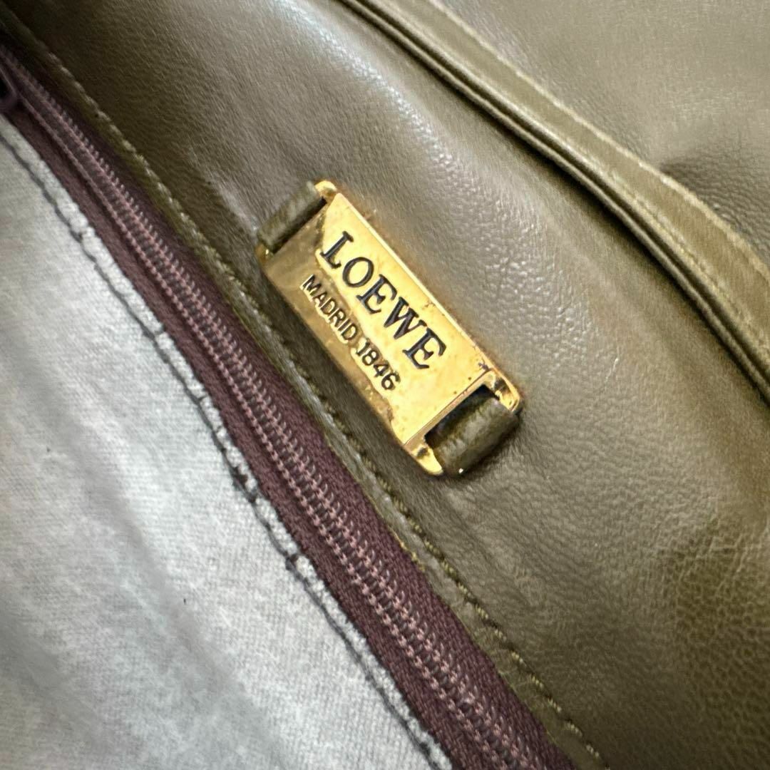 LOEWE - 743 ロエベ LOEWE ショルダーバッグ 2way アナグラム 緑 LOEWE - 743 ロエベ LOEWE ショルダーバッグ 2way アナグラム 緑