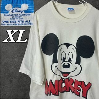 ディズニー(Disney)のVintage 80's Mickey Mouse Big Face TEEＸＬ(Tシャツ/カットソー(半袖/袖なし))