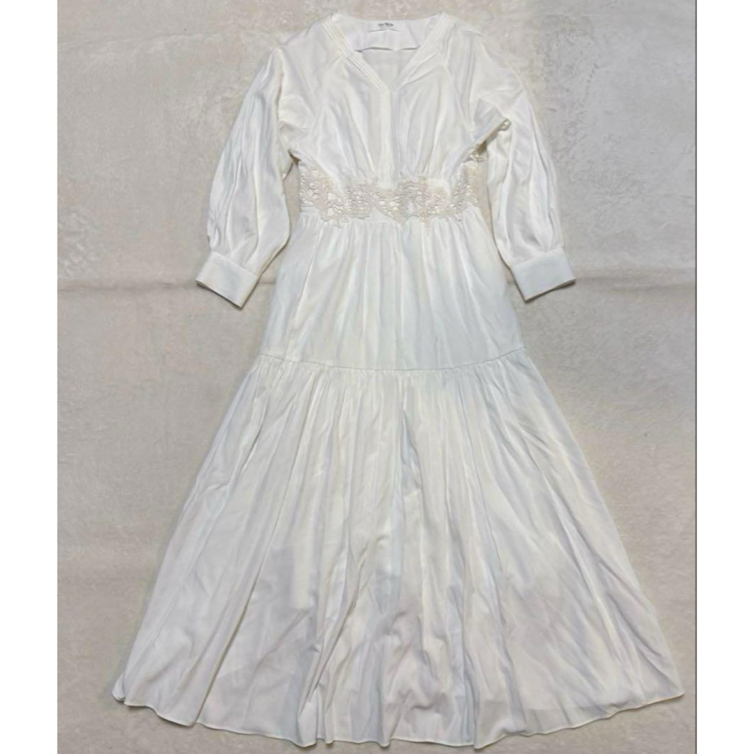 Her lip to - herlipto Leaf Lace Motif Tiered Dress Sの通販 Her lip to - herlipto Leaf Lace Motif Tiered Dress Sの通販