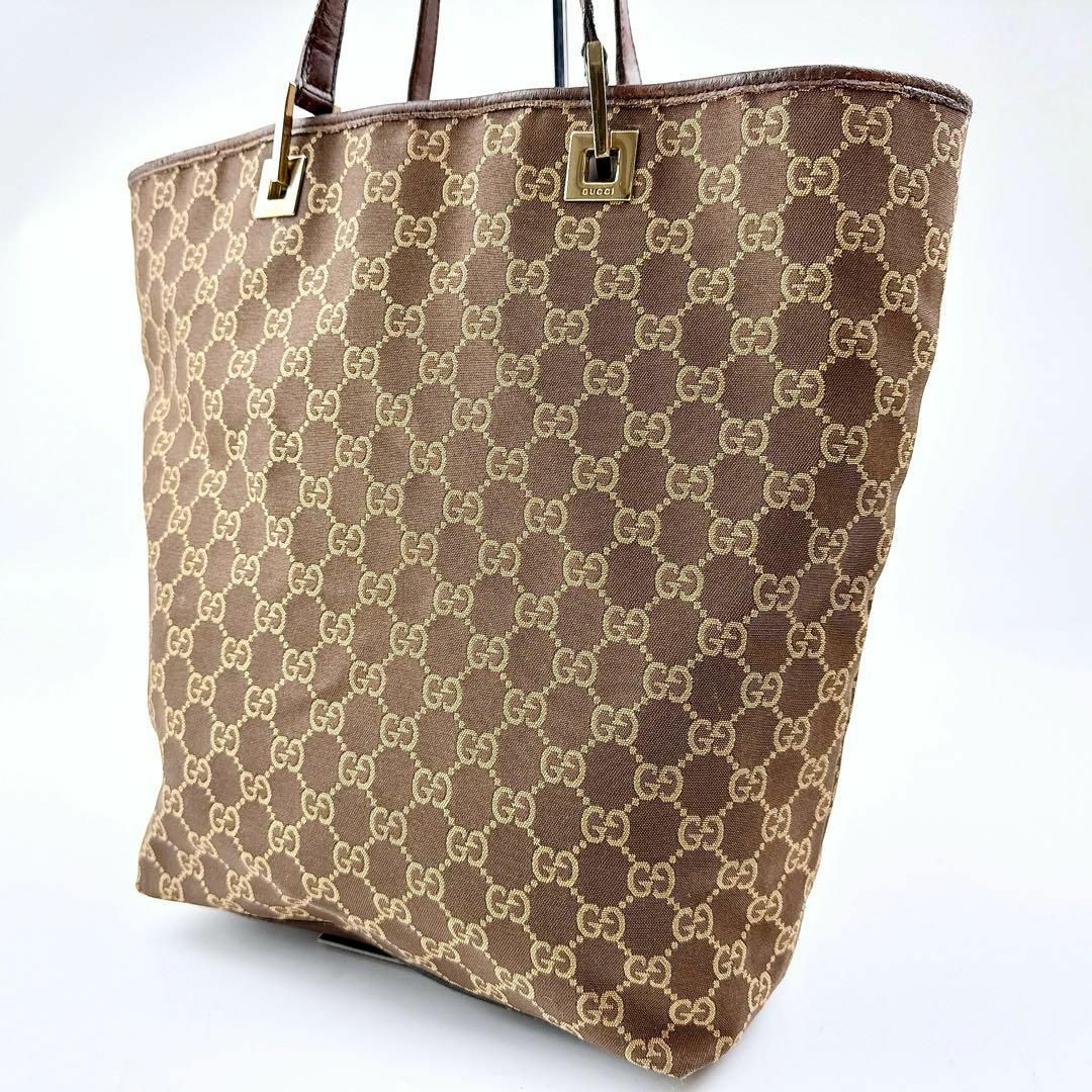 GUCCI - 680 GUCCI グッチ GG キャンバス トートバッグ ハンドバッグ 大容量