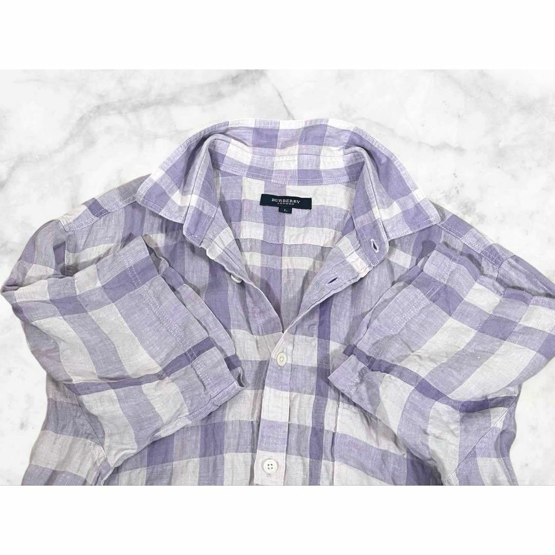 BURBERRY - 【美品】バーバリー ロンドン 半袖シャツ メガ BURBERRY - 【美品】バーバリー ロンドン 半袖シャツ メガ