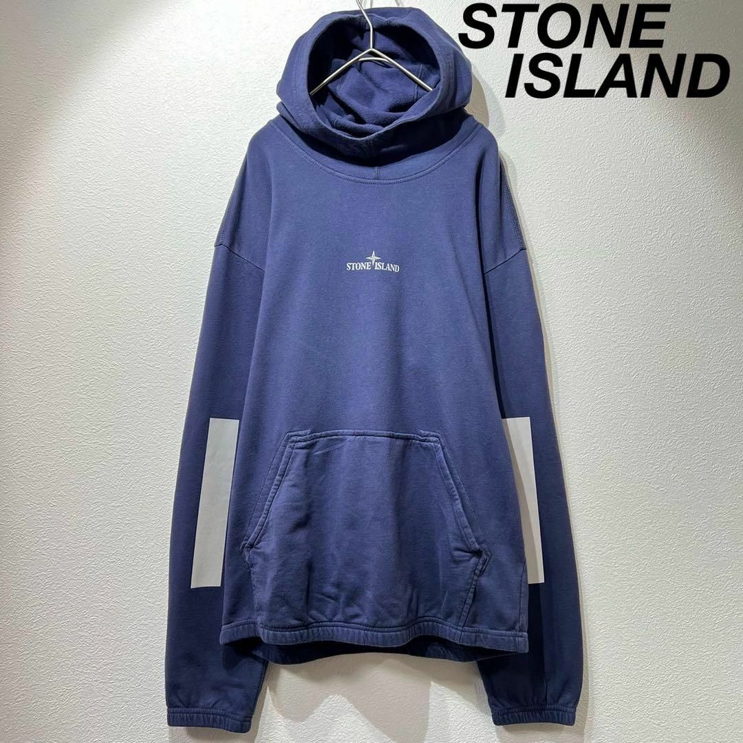 STONE ISLAND - 希少 STONE ISLAND LIGHTGAUZED FLEECEHOODIEの STONE ISLAND - 希少 STONE ISLAND LIGHTGAUZED FLEECEHOODIEの