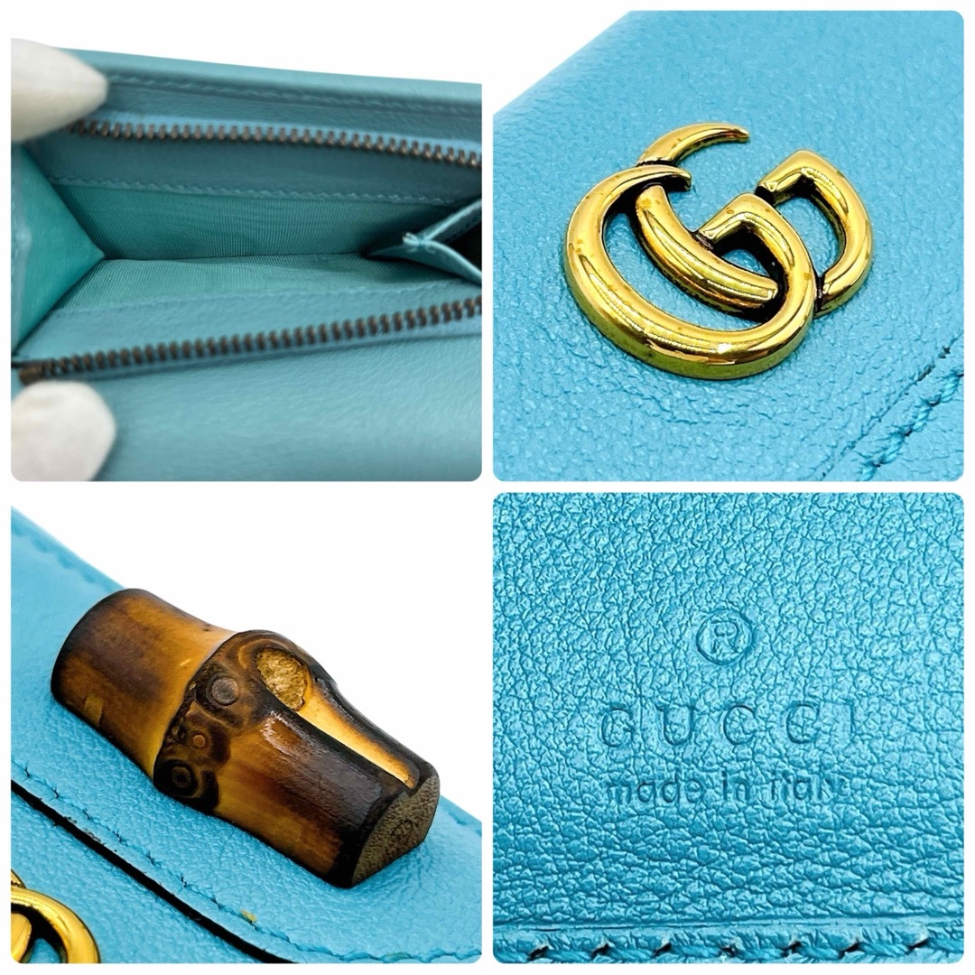 GUCCI - 極美品 グッチ 658633 バンブー コンパクトウォレット GUCCI - 極美品 グッチ 658633 バンブー コンパクトウォレット