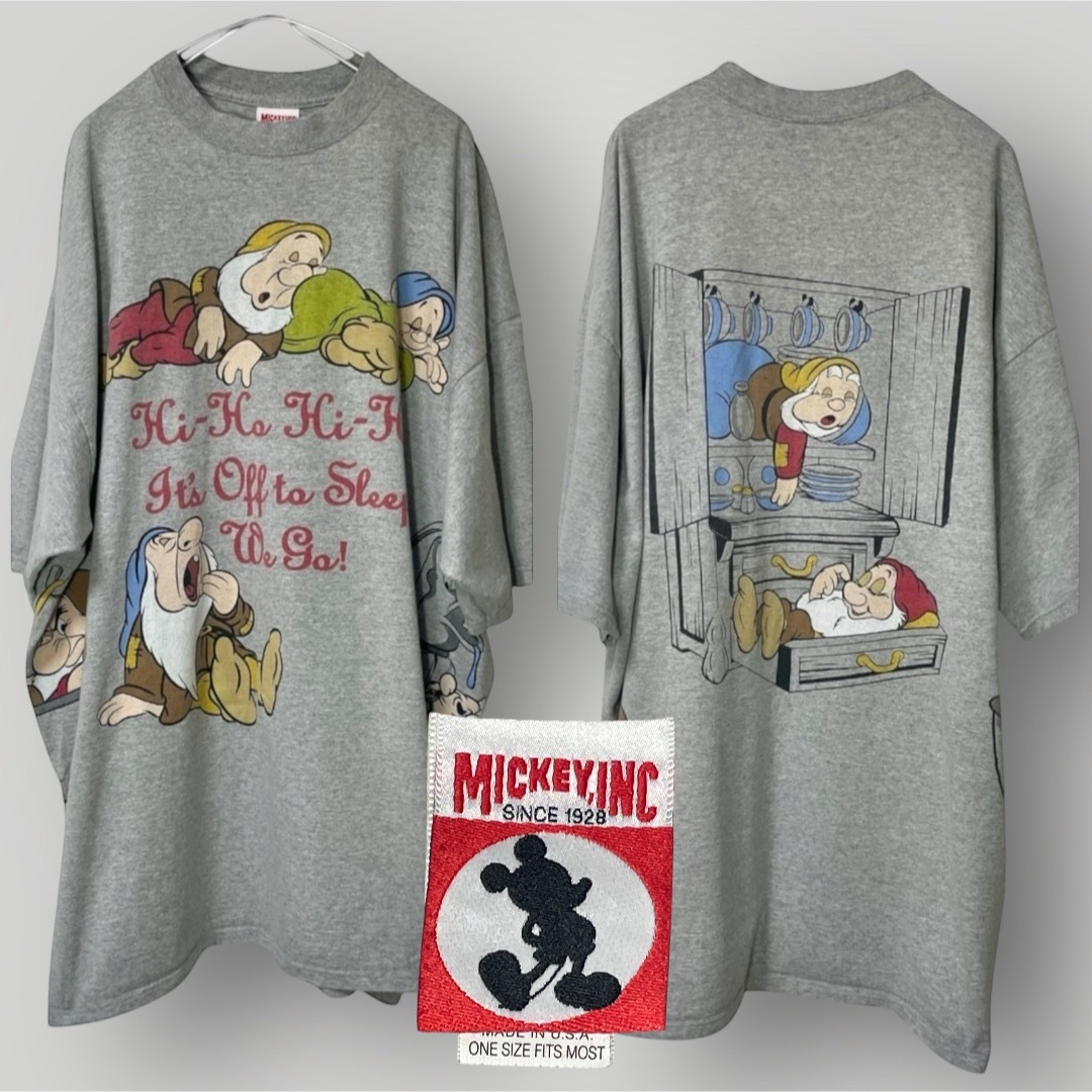Disney - Vintage Disney 白雪姫 七人の小人達TシャツBIGサイズ4 Disney - Vintage Disney 白雪姫 七人の小人達TシャツBIGサイズ4