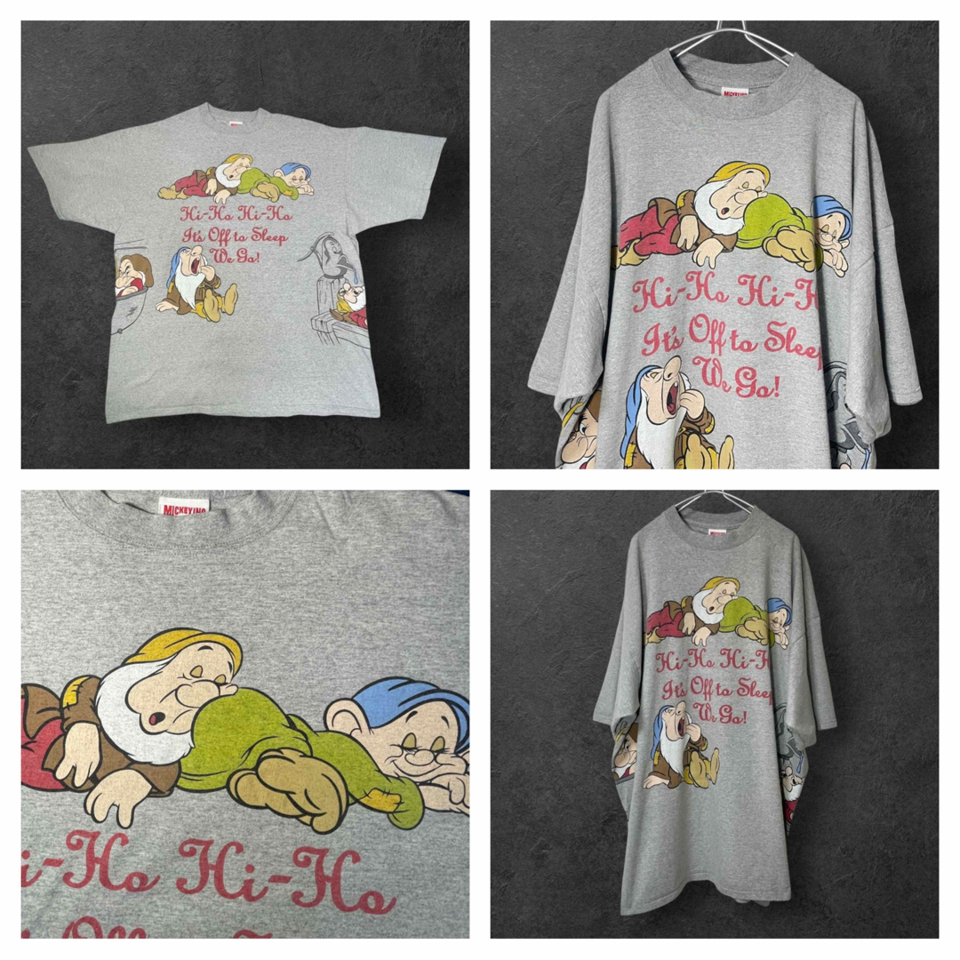 Disney - Vintage Disney 白雪姫 七人の小人達TシャツBIGサイズ4 Disney - Vintage Disney 白雪姫 七人の小人達TシャツBIGサイズ4