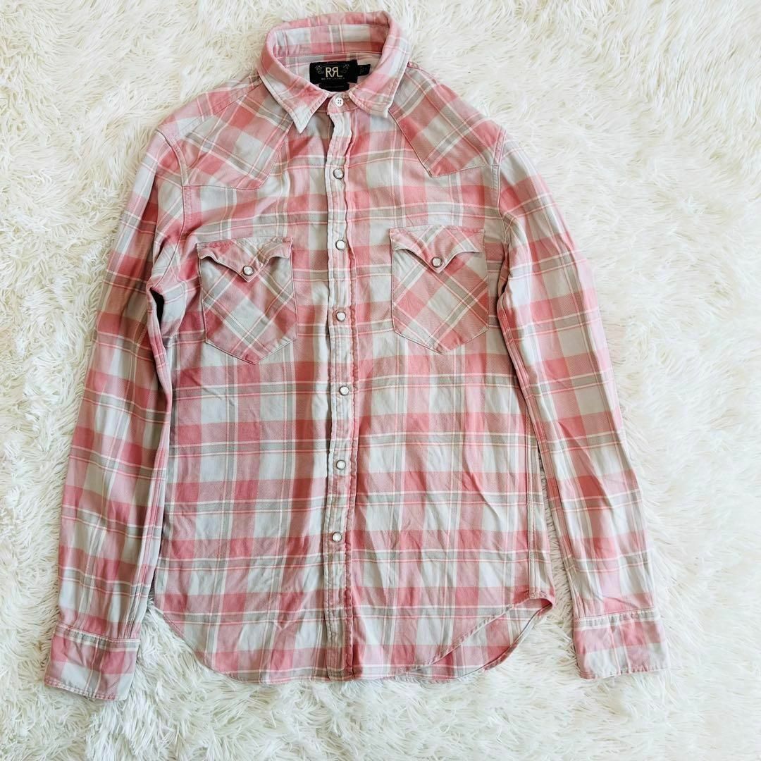 RRL - RRL ネルシャツ ピンク Mサイズ相当 ラルフローレン 長袖 RRL - RRL ネルシャツ ピンク Mサイズ相当 ラルフローレン 長袖