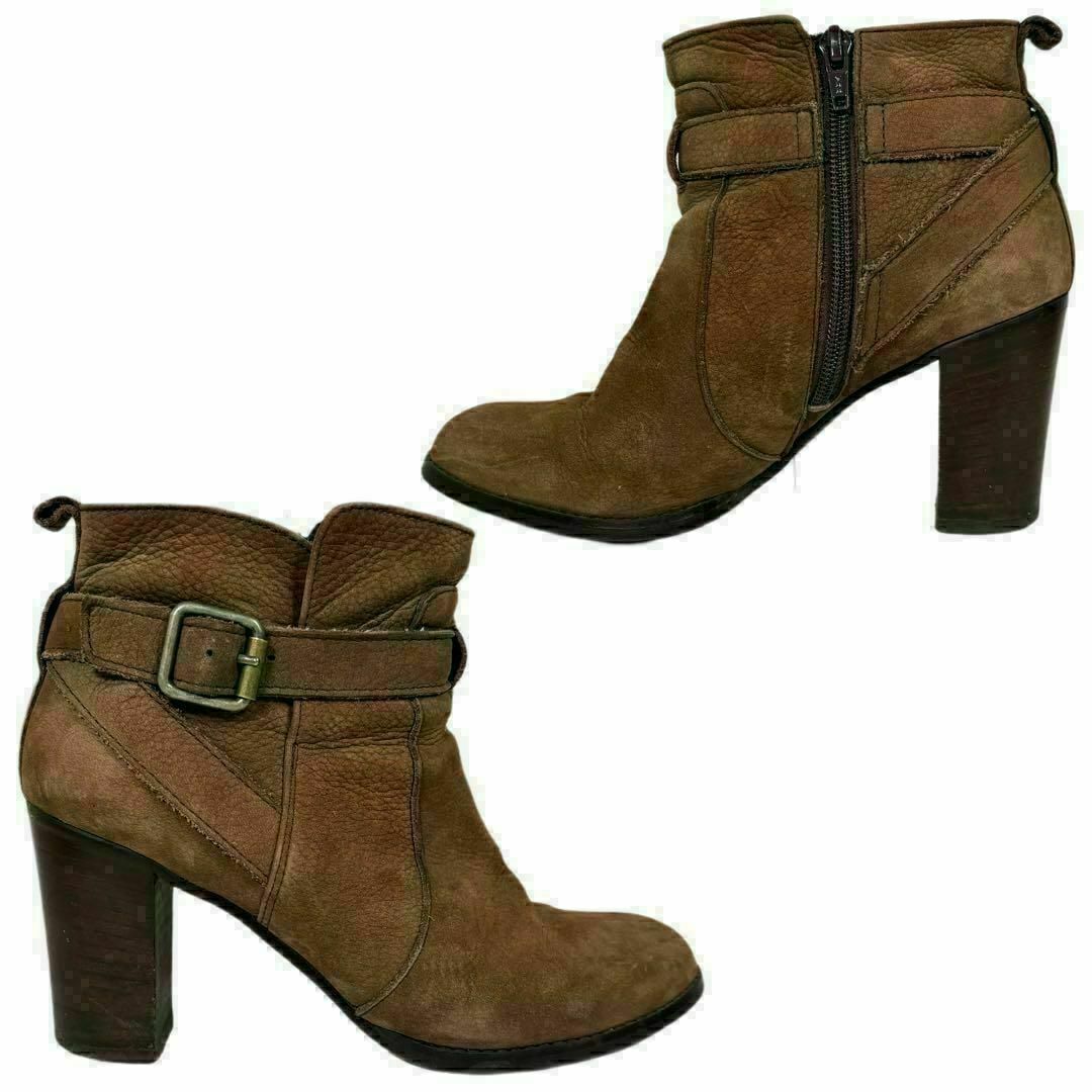 DIANA - DIANA ダイアナ 23.5 ベルト ショートブーツ 茶 レザー DIANA - DIANA ダイアナ 23.5 ベルト ショートブーツ 茶 レザー