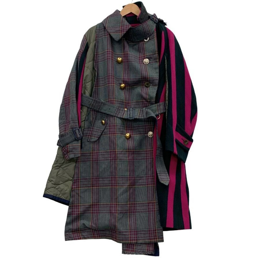 sacai - サカイ 18年製 異素材ドッキングロングコート sacai - サカイ 18年製 異素材ドッキングロングコート