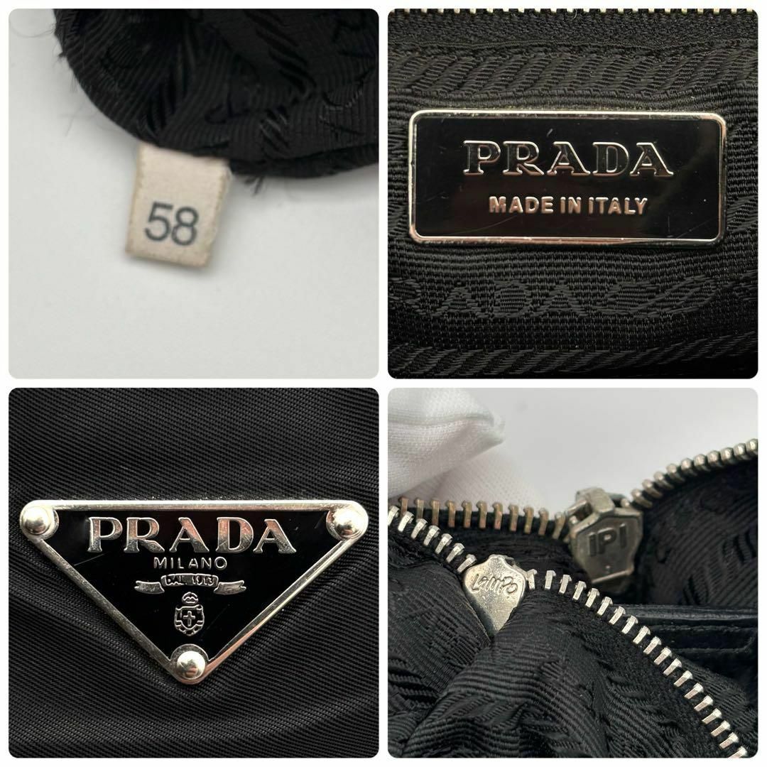 PRADA - プラダ ショルダーバッグ 三角ロゴ ナイロン ブラック PRADA - プラダ ショルダーバッグ 三角ロゴ ナイロン ブラック