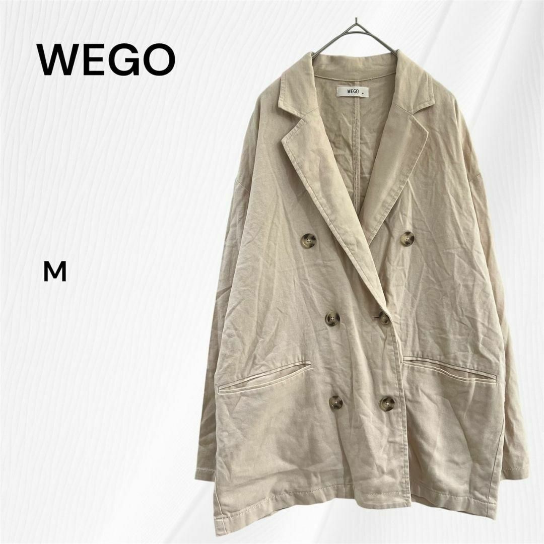 WEGO - WEGO スプリングコート 麻28% トレンチコート ノー WEGO - WEGO スプリングコート 麻28% トレンチコート ノー
