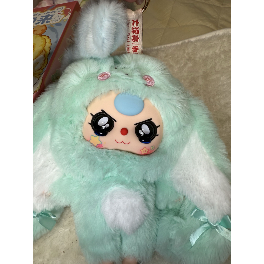 195.babythree bunny ぬいぐるみ うさぎ ライトブルー 新品の 195.babythree bunny ぬいぐるみ うさぎ ライトブルー 新品の
