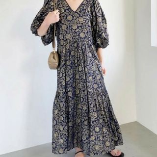 ne Quittez pas - ヌキテパ ロングワンピース ドット パープル M ne Quittez pas - ヌキテパ ロングワンピース ドット パープル M