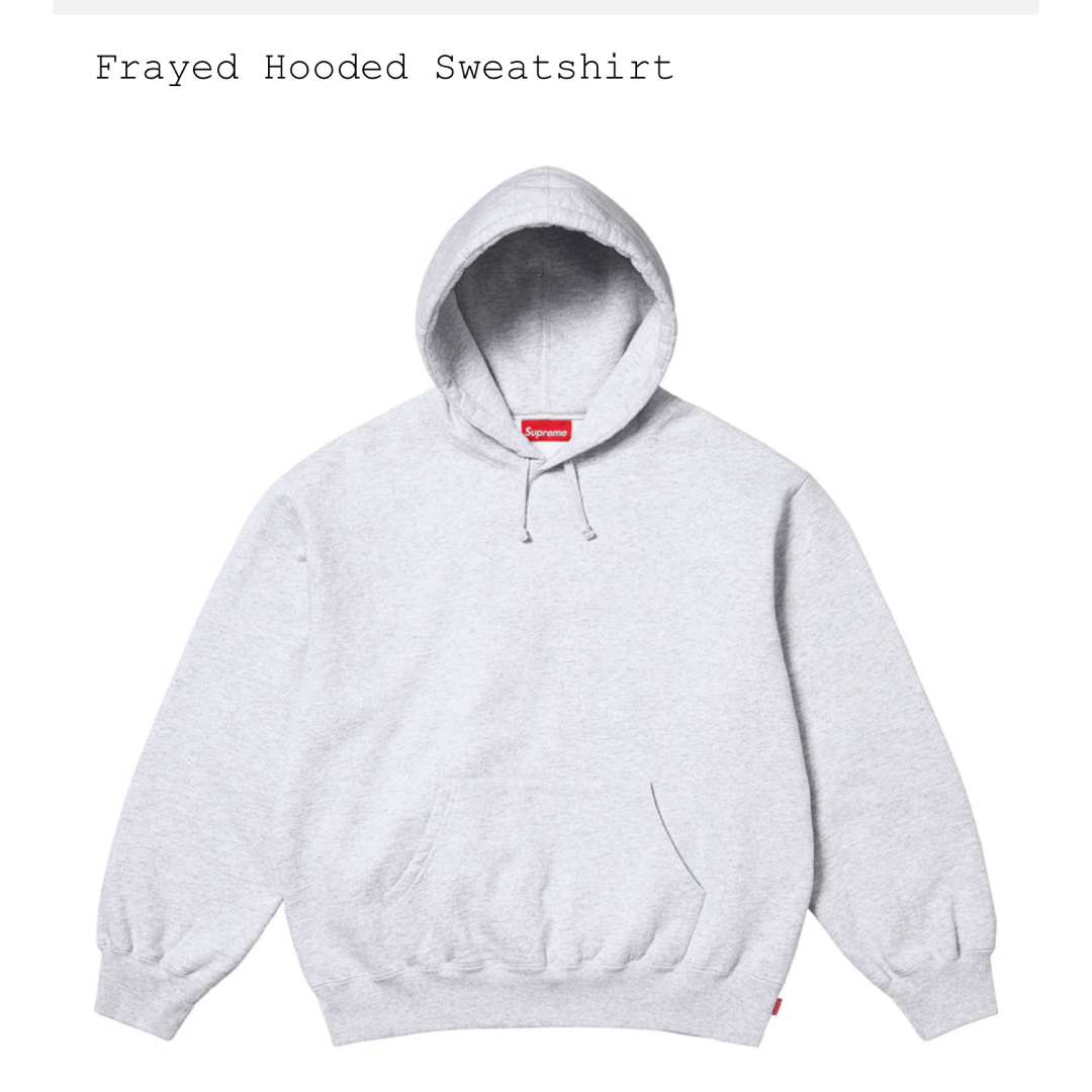 Supreme - Supreme Frayed Hooded Sweatshirt グレーの通販 by Supreme - Supreme Frayed Hooded Sweatshirt グレーの通販 by