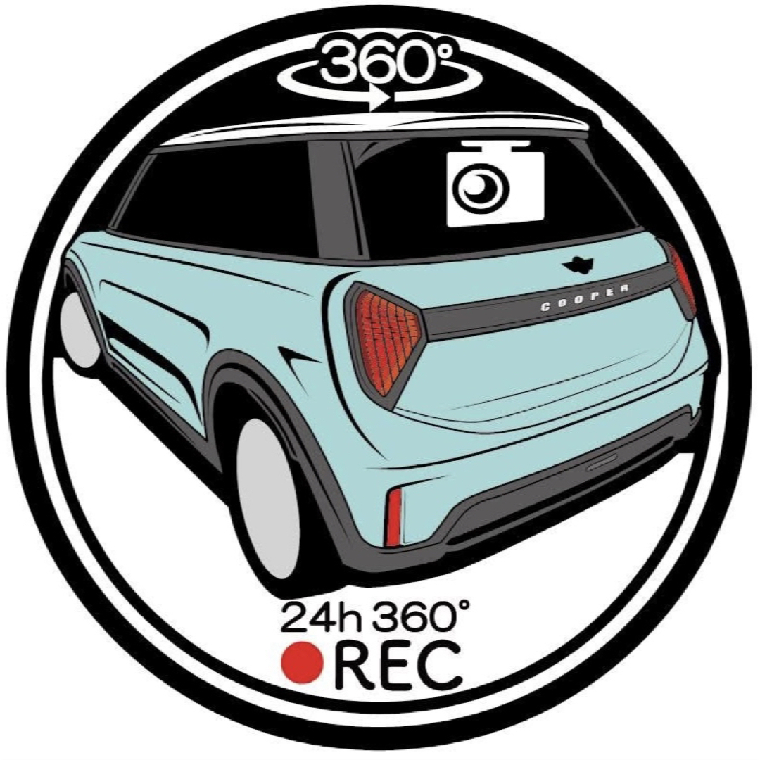 ミニ(ミニ)の全色可 f66 新型ミニ クーパー ドライブレコーダー ドラレコ ステッカー ⑤ 自動車/バイクの自動車(車外アクセサリ)の商品写真