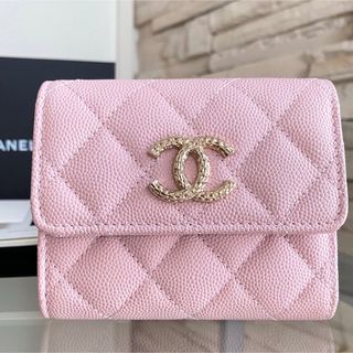 CHANEL - CHANEL/コンパクト財布/ラムスキン/ピンク/A84401/320 CHANEL - CHANEL/コンパクト財布/ラムスキン/ピンク/A84401/320