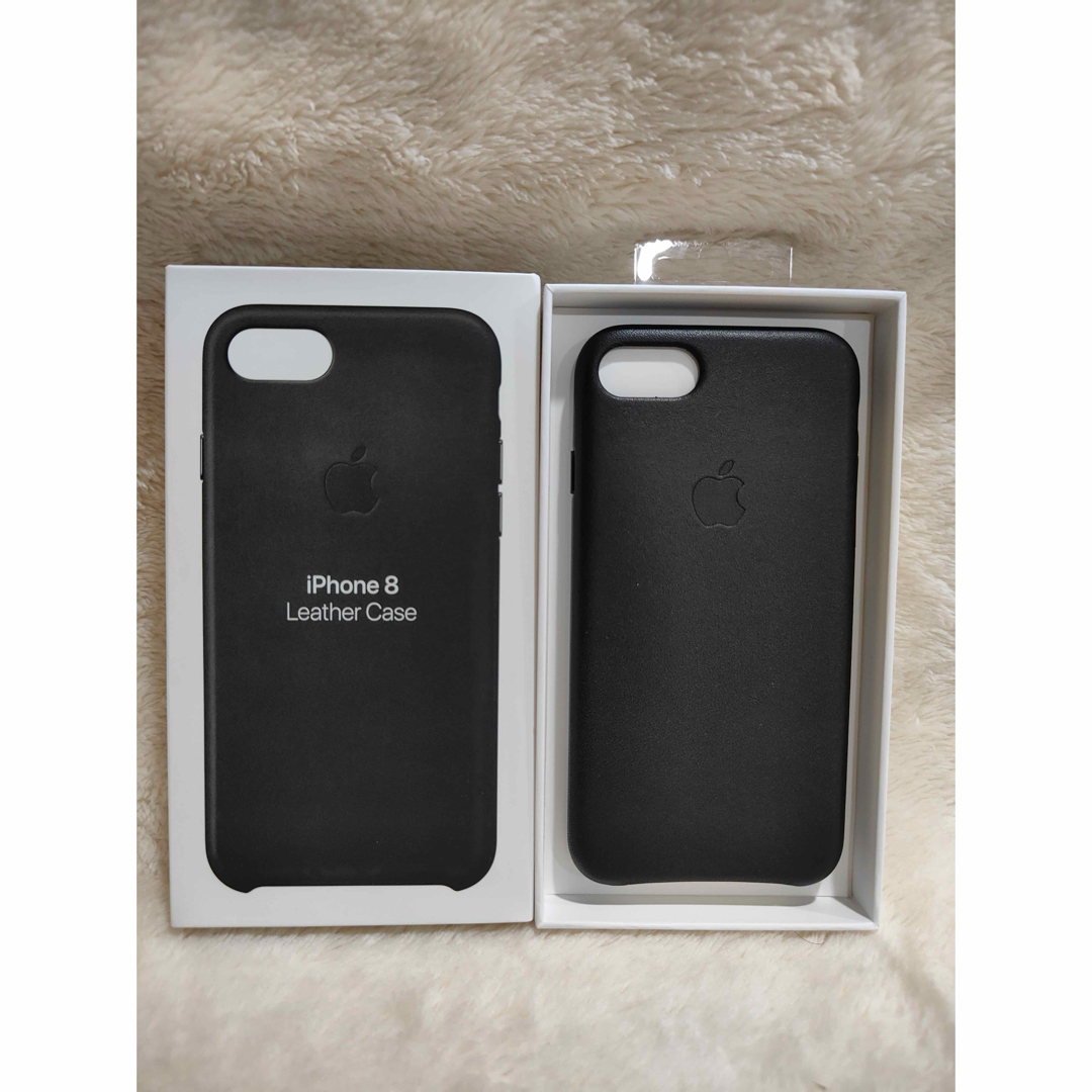 アップル純正iPhone7/8/SE2/SE3レザーケース ブラック スマホ/家電/カメラのスマホアクセサリー(iPhoneケース)の商品写真