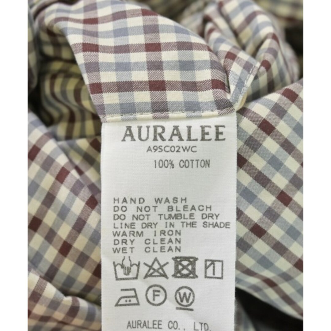 AURALEE - AURALEE トレンチコート 0(S位) グレーx茶x白 AURALEE - AURALEE トレンチコート 0(S位) グレーx茶x白