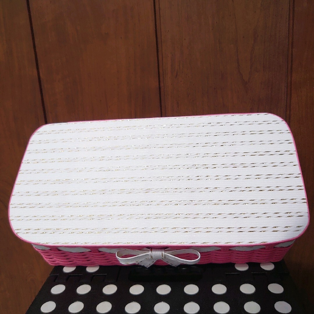 ふあぷう様専用②】リボン蓋付きかご(しばざくら) クラフト ふあぷう様専用②】リボン蓋付きかご(しばざくら) クラフト