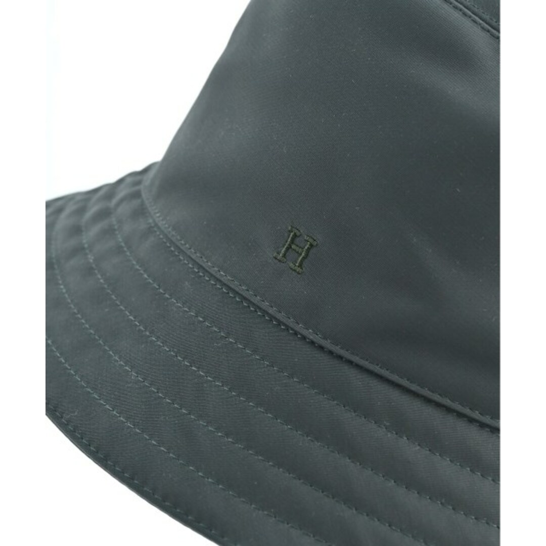 HERMES - HERMES エルメス ハット 58 深緑 【古着】【中古】の HERMES - HERMES エルメス ハット 58 深緑 【古着】【中古】の
