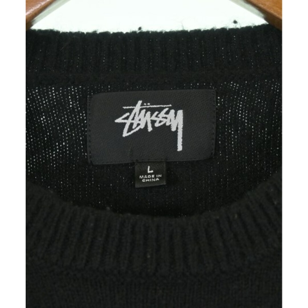 STUSSY - STUSSY ステューシー ニット・セーター L 黒 【古着 STUSSY - STUSSY ステューシー ニット・セーター L 黒 【古着