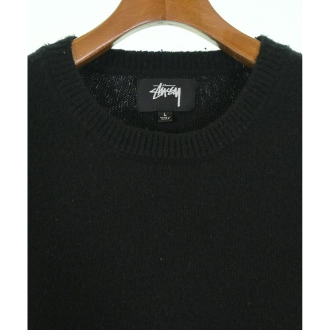 STUSSY - STUSSY ステューシー ニット・セーター L 黒 【古着 STUSSY - STUSSY ステューシー ニット・セーター L 黒 【古着