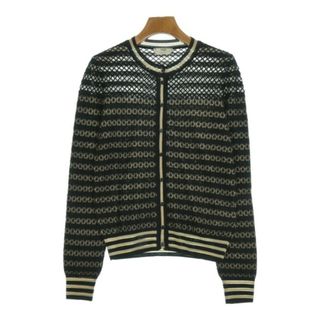 FENDI - FENDI フェンディ カーディガン 40(M位) 黒xベージュx FENDI - FENDI フェンディ カーディガン 40(M位) 黒xベージュx