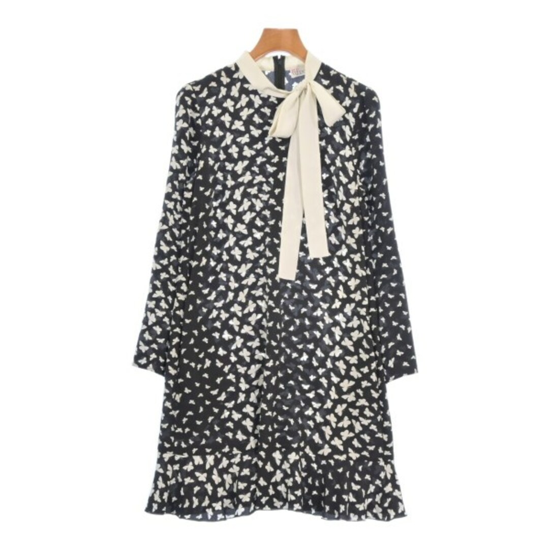 RED VALENTINO - RED VALENTINO ワンピース 38(S位) 黒x白(総柄 RED VALENTINO - RED VALENTINO ワンピース 38(S位) 黒x白(総柄