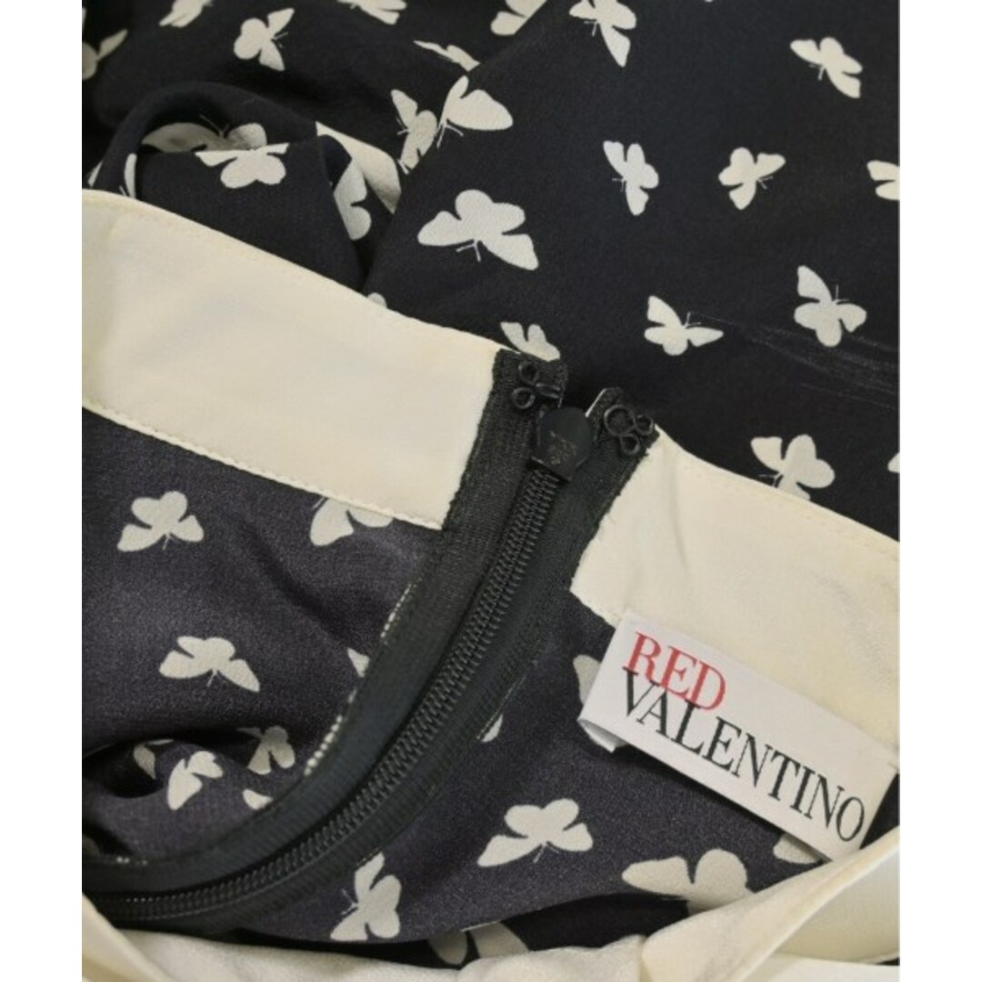 RED VALENTINO - RED VALENTINO ワンピース 38(S位) 黒x白(総柄 RED VALENTINO - RED VALENTINO ワンピース 38(S位) 黒x白(総柄